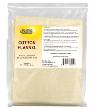 Natural cotton flannel for poultices and compresses